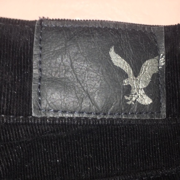 Size 00 American Eagle Black Corduroy Jeggings - Picture 4 of 6